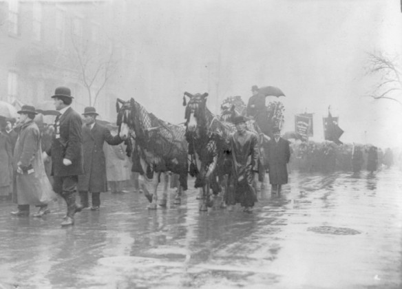 Trade parade in memory of fire victims - Image courtesy of the Library of Congress